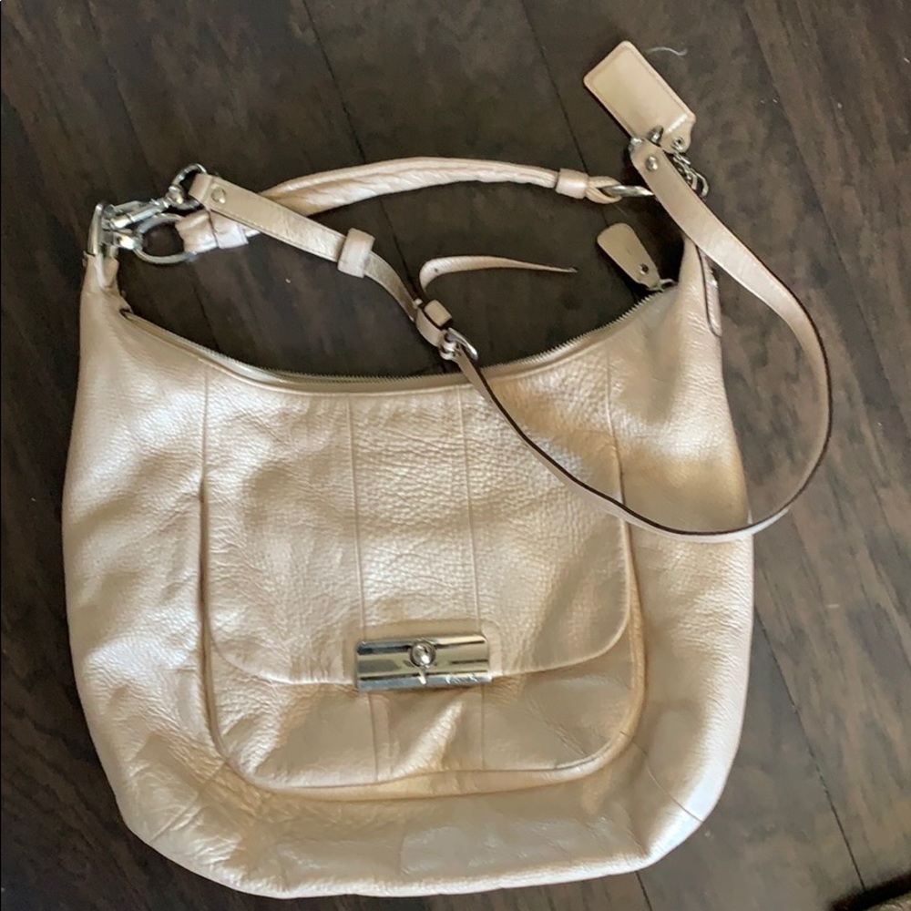 Coach all leather hobo- large size.